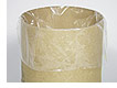 Fitting poly bags to a round container